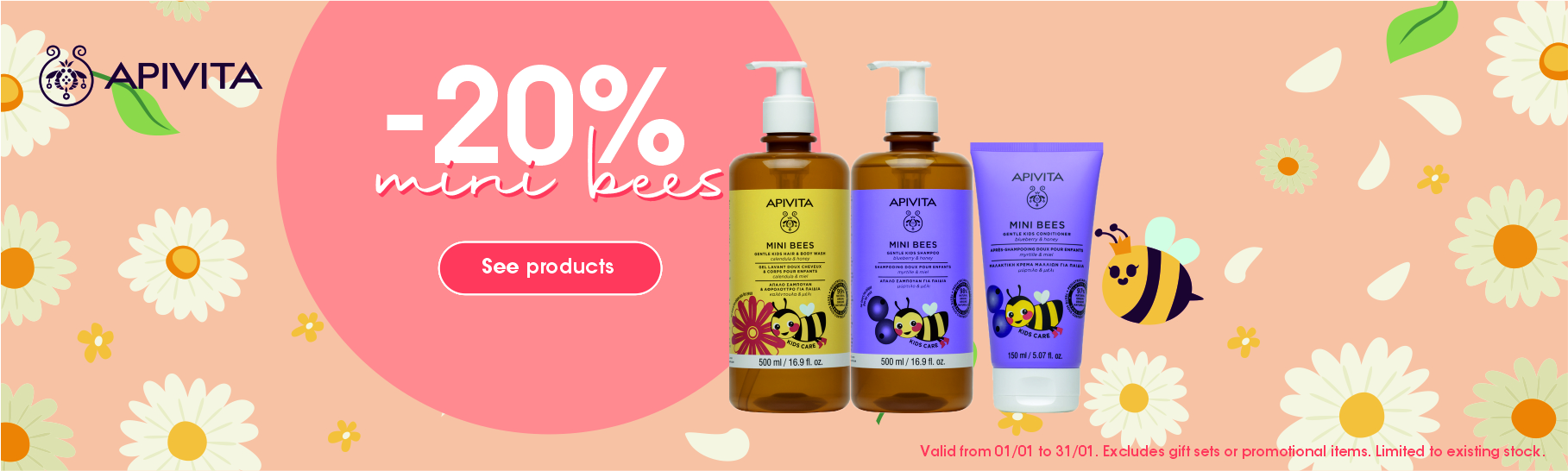Banner Principal - Apivita Mini Bees