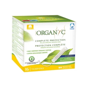 Organyc Compact Tampon with Applicator Regular - 16 tampons