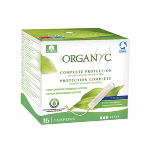 Organyc Compact Tampon with Applicator Super - 16 tampons