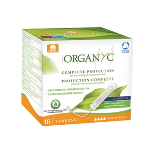 Organyc Compact Tampon with Applicator Super Plus - 16 tampons