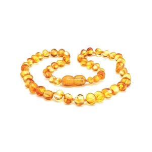 Âmbar Báltico Colar de Âmbar Bebé Barroco Mel Polido - 33 cm