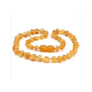 Âmbar Báltico Colar de Âmbar Bebé Barroco Mel Rústico - 33 cm