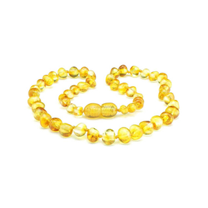 Âmbar Báltico Colar de Âmbar Adulto Barroco Limão Polido - 45 cm