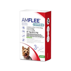 Amflee Combo Cães 2-10kg - 3 pipetas
