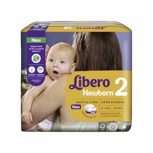 Libero Newborn 2 (3-6kg) - 34 diapers
