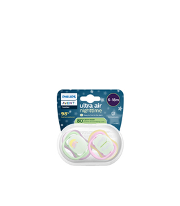 Philips Avent Chupete Ultra Air Nocturno 6-18 Meses - 2 unidades Búho/Mariposa 