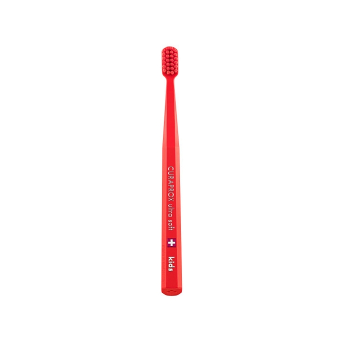 Curaprox Kids Ultra Soft Escova Dentes 4-12 anos - Vermelho - Curaprox - 7612412427967