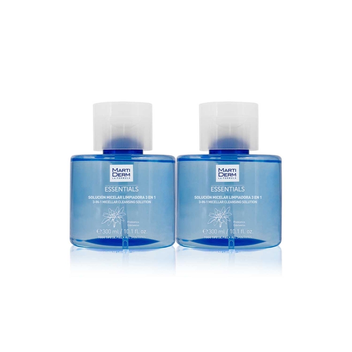 Martiderm Essentials 3-in-1 Micellar Cleansing Solution - 2x300mL - Martiderm - 8436589052666