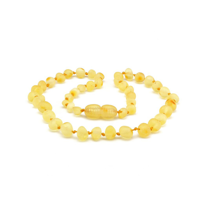 Âmbar Báltico Amber Baby Necklace Baroque Lemon Rustic - 33 cm - Âmbar Báltico - 1000590