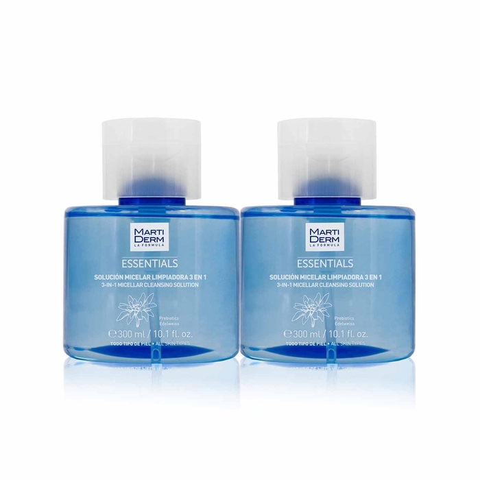 Martiderm Essentials Solución Micelar Limpiadora 3 en 1 - 2x300mL - Martiderm - 8436589052666