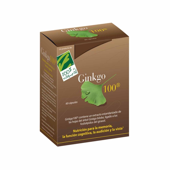 100% Natural Ginkgo100 - 60cáps. - 100% Natural - 8437008750606
