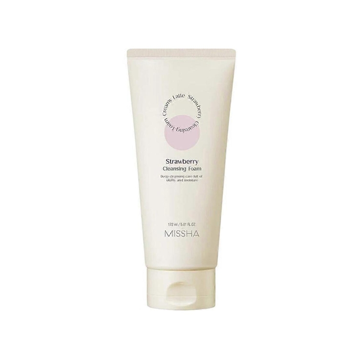 Missha Creamy Latte Cleansing Foam Strawberry 172 mL  - MISSHA - 8809747946334