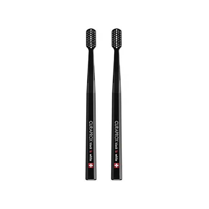 Curaprox Black is White Kit Escova Dentes Preta - 2un - Curaprox - 7612412423372