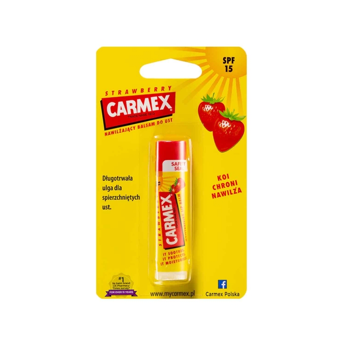 Carmex Stick Hidratante Labial Fresa SPF15 - 4,25g - Carmex - 083078011833