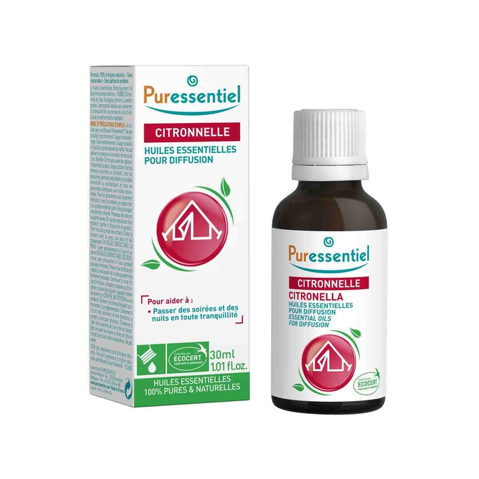 Puressentiel Óleos Essenciais Difusão Citronela - 30mL - Puressentiel - 3401551475939