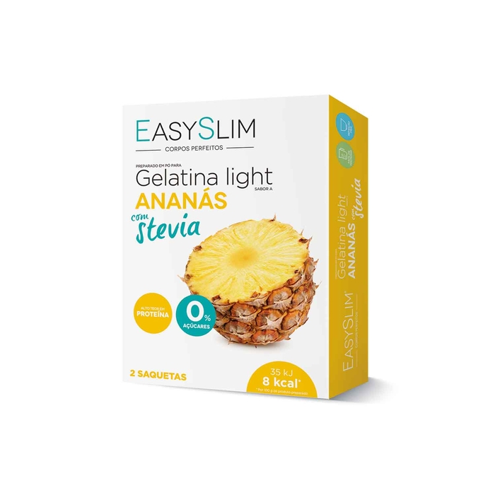 EasySlim Light Pineapple Gelatin with Stevia - 2 sachets - EasySlim - 5601653014397