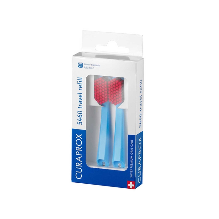 Curaprox CS 5460 Escova Dentes Travel Refill 2un - Azul/Magenta - Curaprox - 7612412429237
