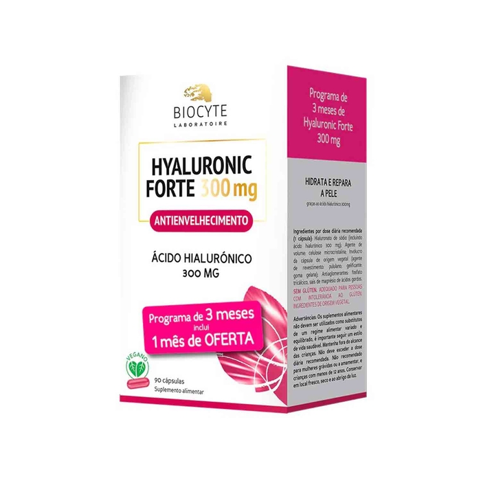 Biocyte Hyaluronic Forte Antienvejecimiento 300mg - 90caps - Biocyte - 3760239221530