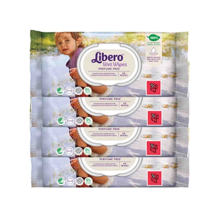 Libero Wet Wipe Toallitas Húmedas - 4x64un - Libero - 7322541164809