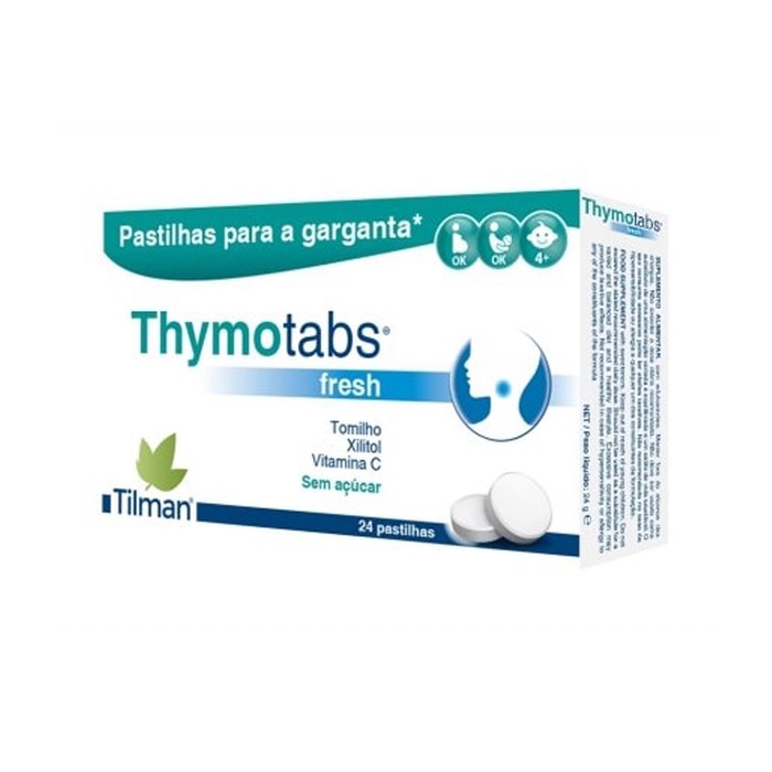 Thymotabs Fresh Pastilhas Garganta - 24 pastilhas - Tilman - 7399188