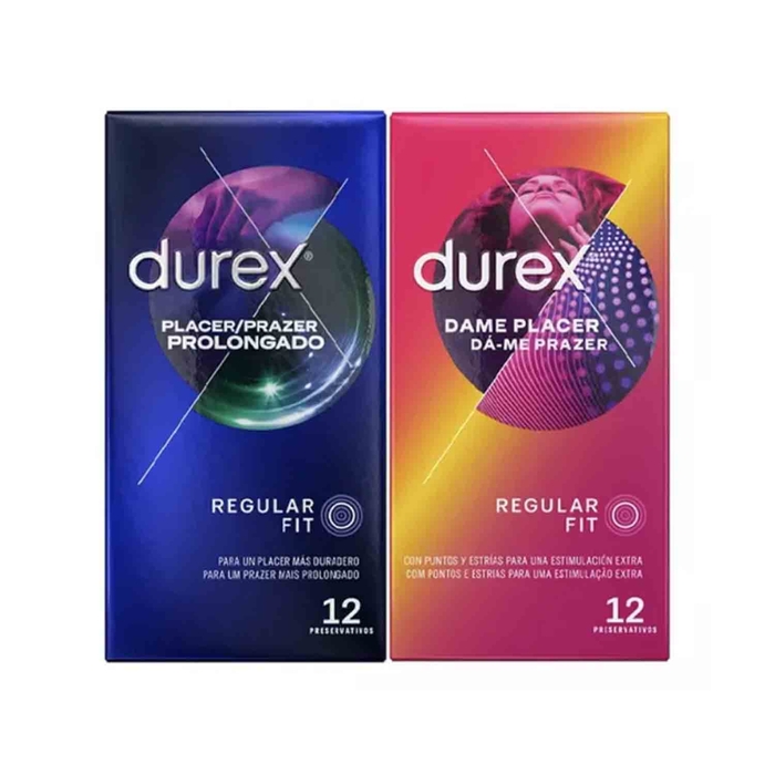 Durex Prolonged Pleasure + Give Me Pleasure Condoms - 2x12un - Durex - 5605480002688