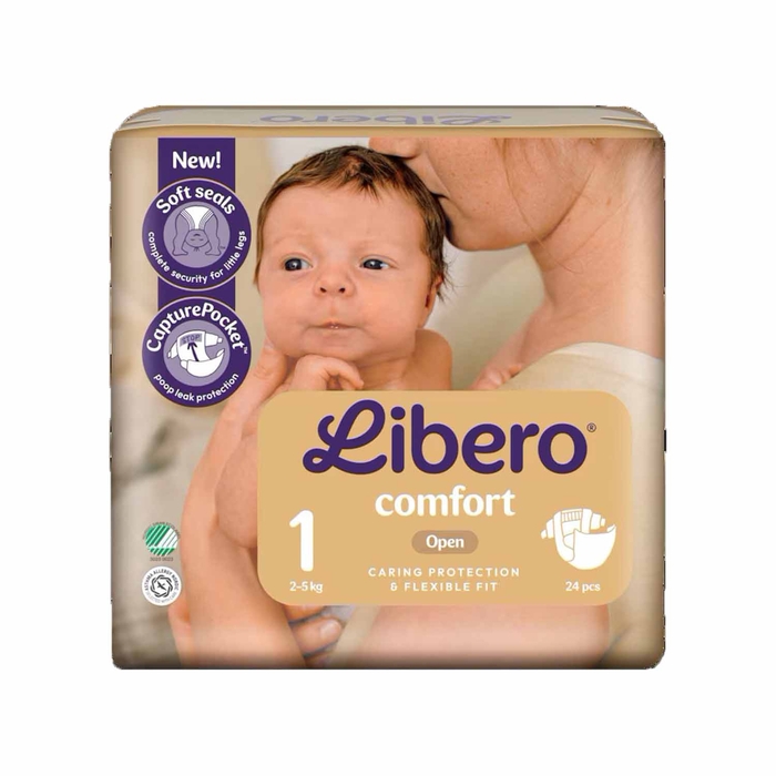 Libero Comfort 1 (2-5kg) - 24 fraldas - LIBERO - 7310361148871