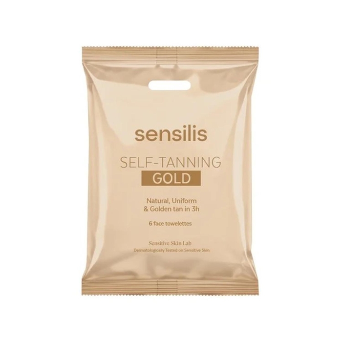 Sensilis Self-Tanning Facial Towelettes - Gold - x6  - SENSILIS - 8428749014331