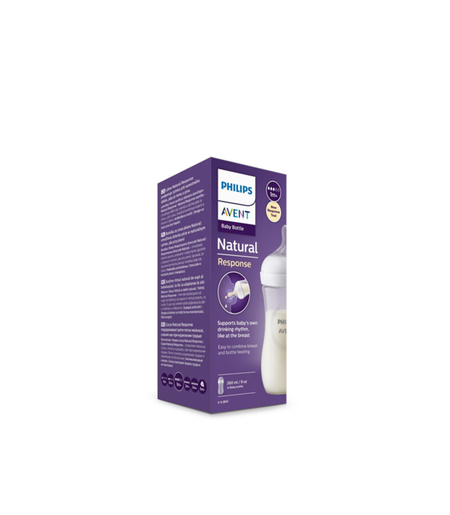 Compra Philips Avent Natural Response Biberón Azul 1+ Mes - 260mL ...