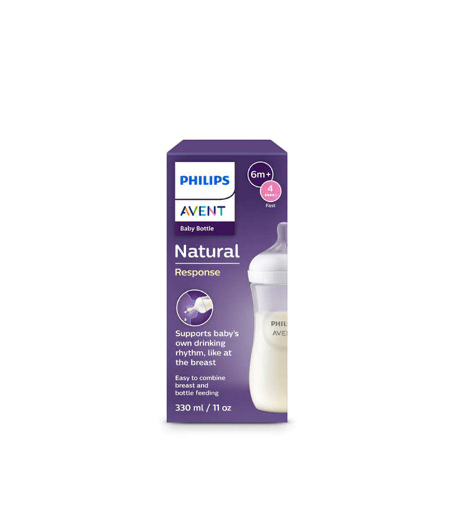 Buy Philips Avent Natural Response Baby Bottle 6+ Months Teat 4 - 330mL ...