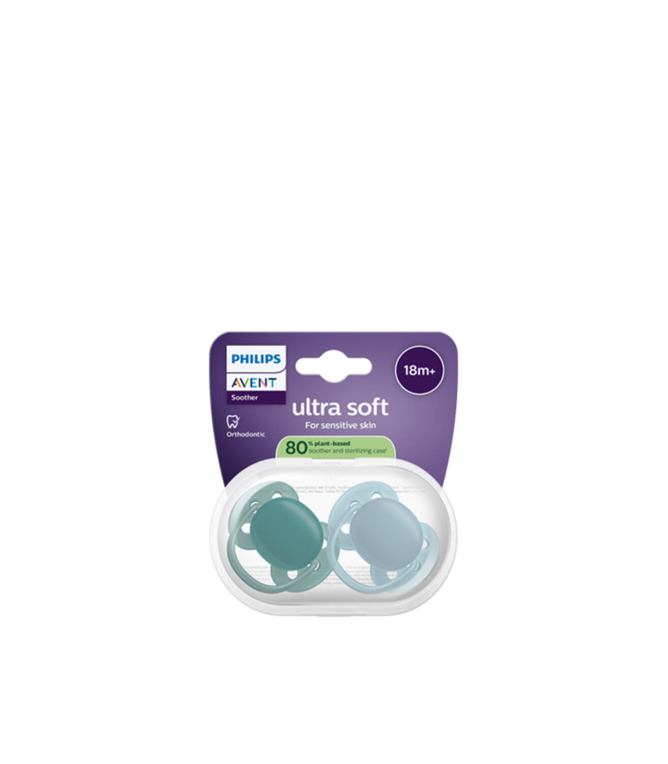 Buy Philips Avent Ultra Soft Plain Pacifier 18+ Months – 2 Units Teal ...